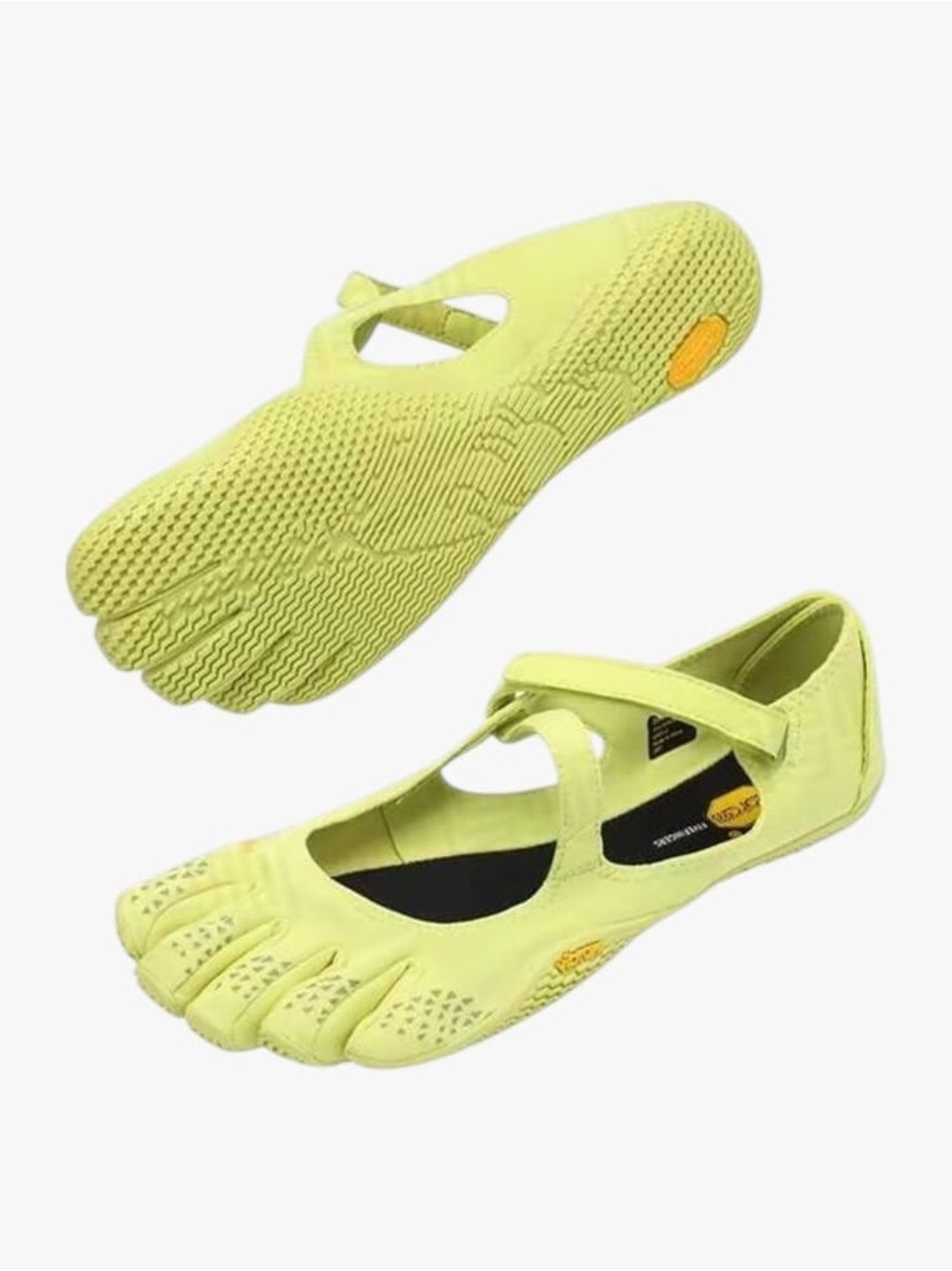 Vibram Women’s Five-Toe Minimalist Mary Jane Shoes in Lime